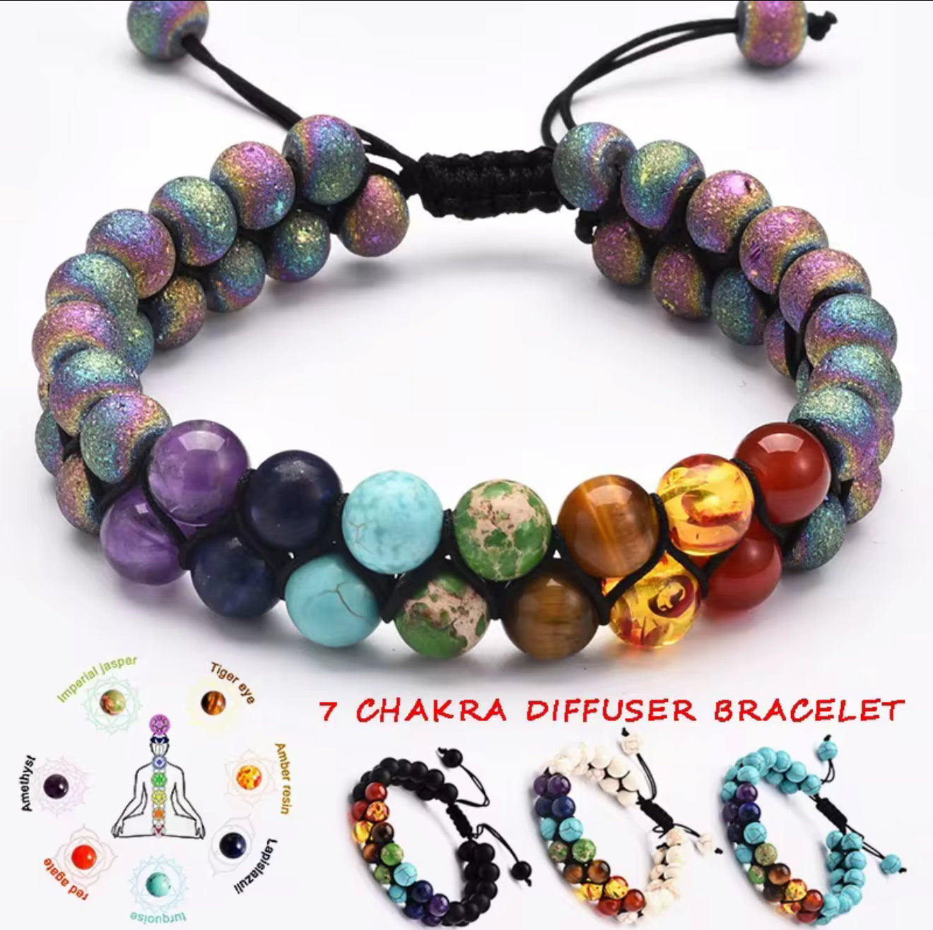 SSFH 7-Chakra Alignment Bracelet – Divine Energy Balancing