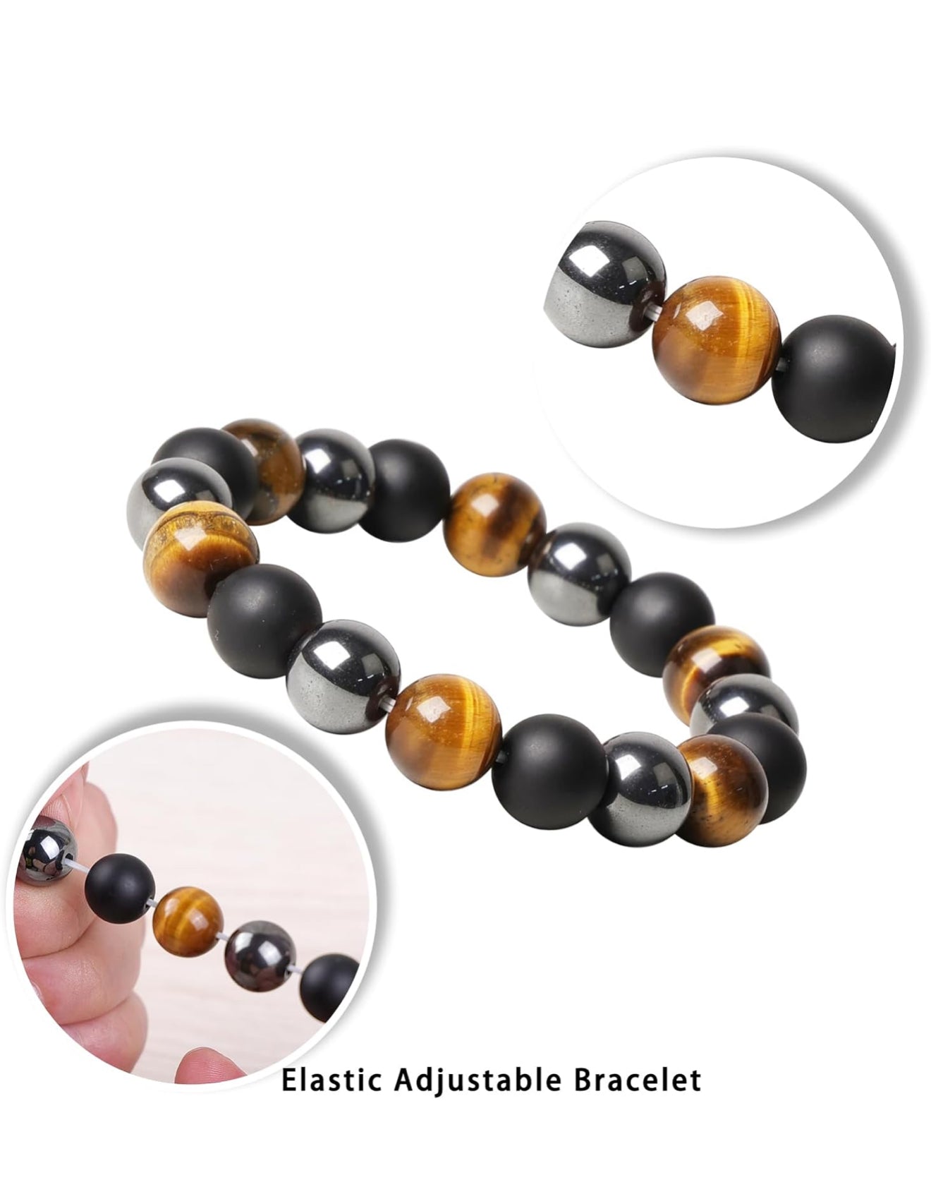 SSFH Power Protection Bracelet – Obsidian, Tiger Eye & Hematite