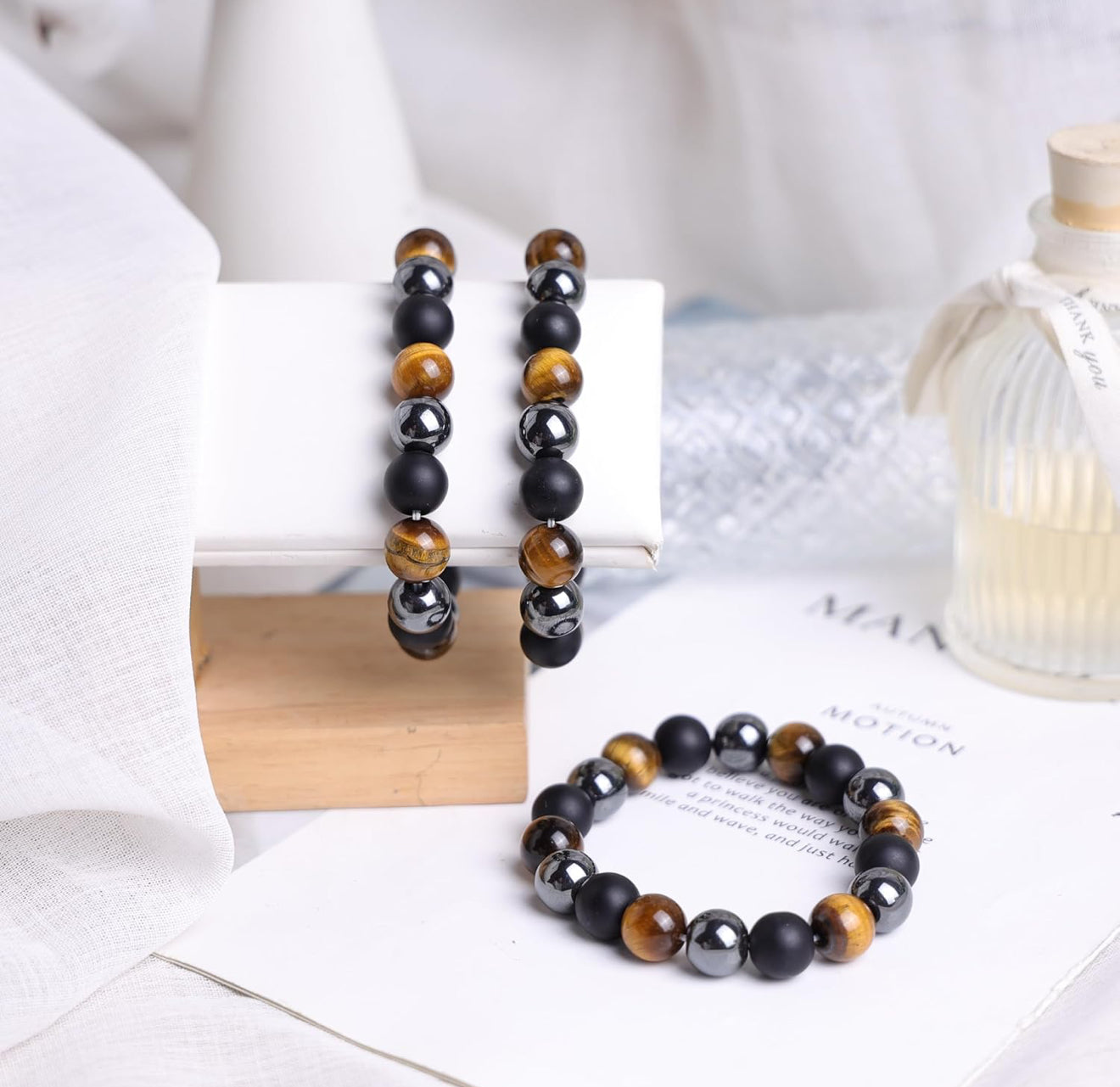 SSFH Power Protection Bracelet – Obsidian, Tiger Eye & Hematite